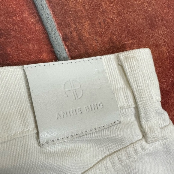 NWT Anine Bing Sonya Jeans In Off-White - Picture 7 of 13